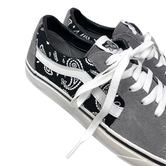 VANS Sk8-Low Shoe Suede Casual Paisley Gray Sneakers For Women Skate VN0A5KXDBGJ - Picture 4 of 10